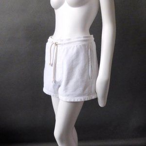 Summer White Cotton KITH Drawstring Gym Shorts S